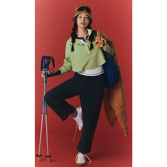 NEW FREE PEOPLE FP MOVEMENT LIGHTENING LIME GREEN SO FLY HENLEY TOP SHIRT SZ S - Picture 4 of 7